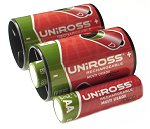 Uniross D-Size converters with AA Rechargeable Hybrio 2100mAh battery- Pack of Two