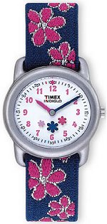 Timex Watch; Childs Analogue Watch - T74951 (Flowers)