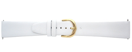 Leather - Smooth Calf Leather White Watch Strap Leather - Smooth Calf Leather White Watch Strap