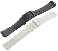 Swatch -  Ladies Resin Watch Strap in Black and Clear