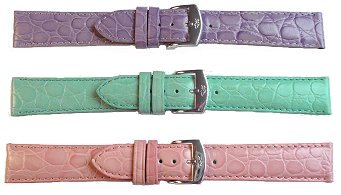 Leather - Zuccolo, Rochet and Cie Leather Crocodile Grain Watch Strap Leather - Zuccolo, Rochet and Cie Leather Crocodile Grain Watch Strap