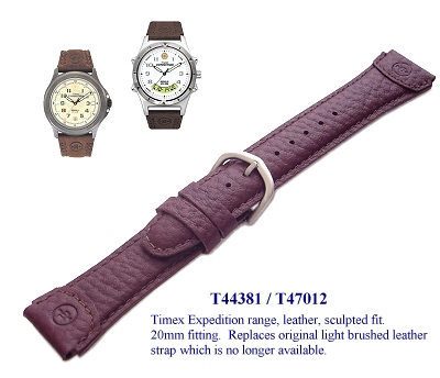 Genuine Timex Replacement Leather Strap - T47012 Genuine Timex Replacement Leather Strap - T47012