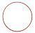 ISO Swiss Tissot Style Hard Red Plastic Case Seal 36.10 x 34.86 x 0.62 x 0.8mm