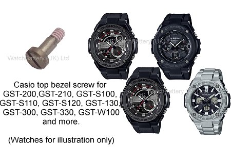 Battery Casio G Shock Gst S100 Bezel Screw For Casio GST-210B, GST